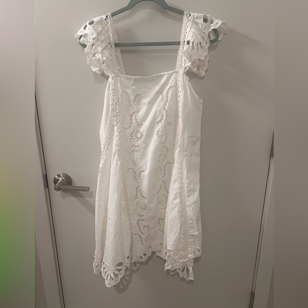 Anthropologie White Embroidered Eyelet Dress – NWOT